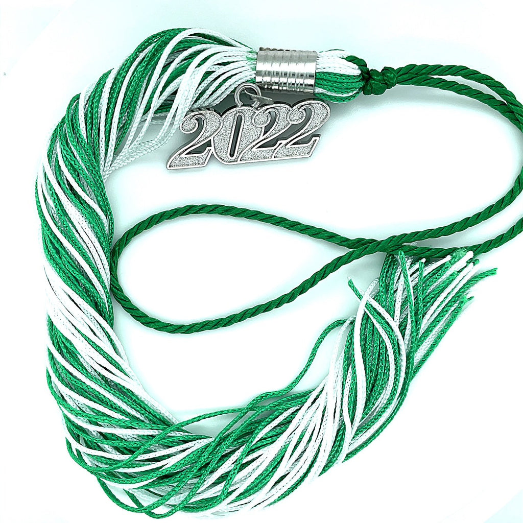 Souvenir Tassel - Forest Green and White